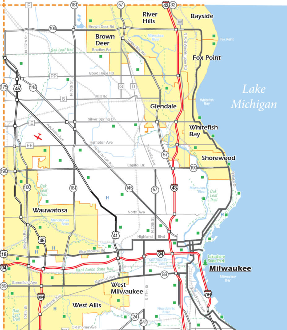 Milwaukee Wisconsin Map - United States