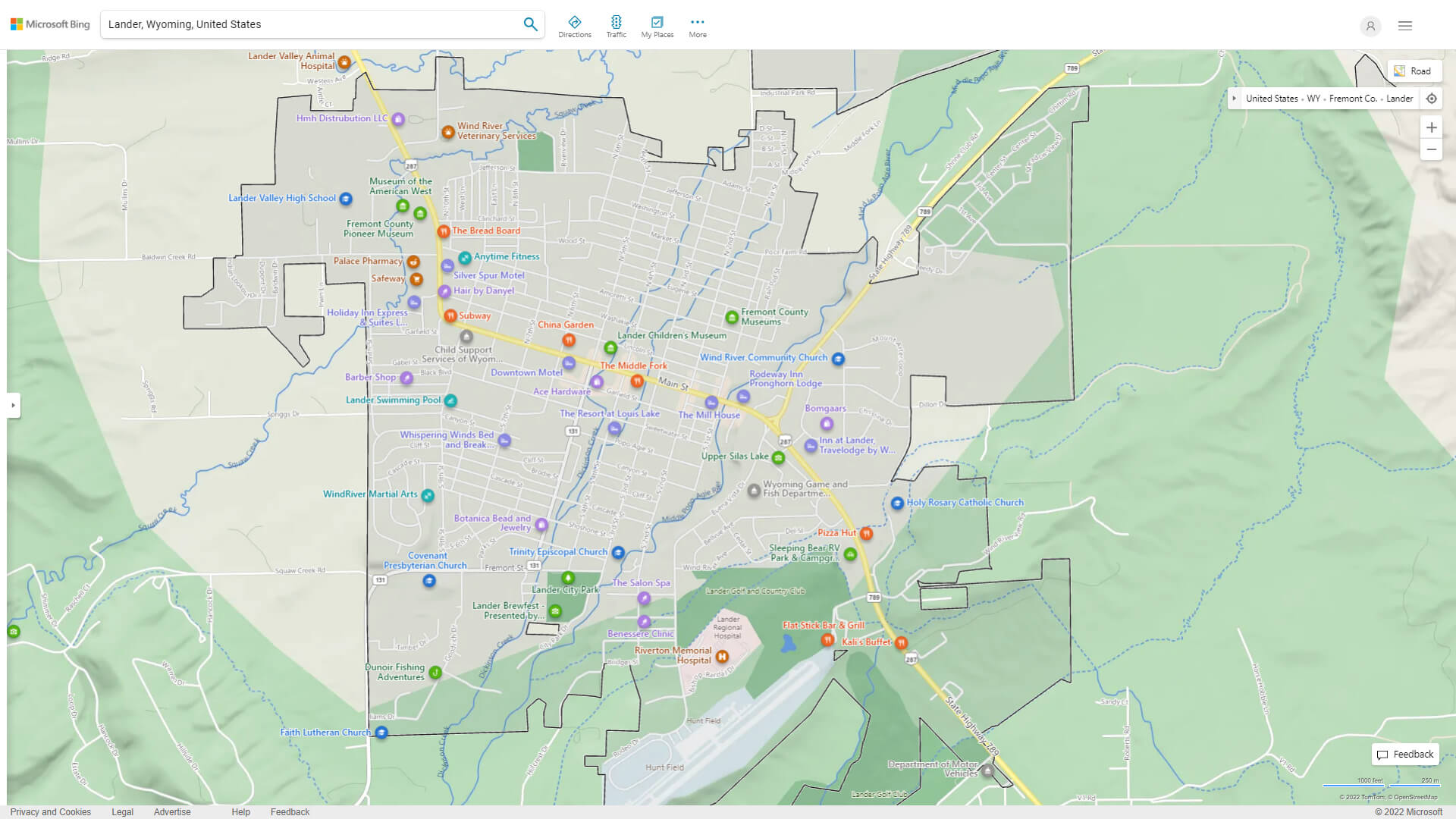 Lander Wyoming Map - United States