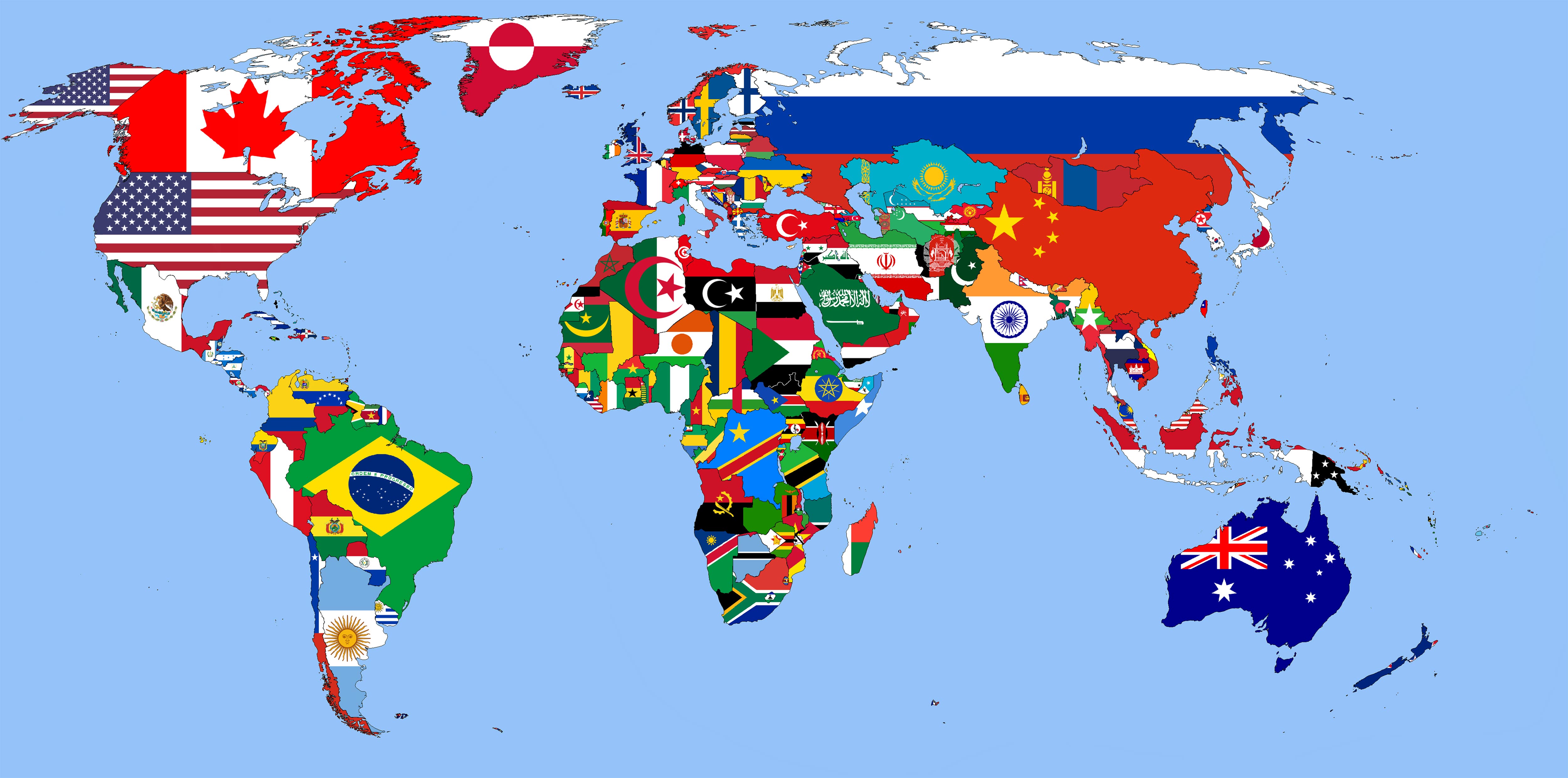 World Flag Map