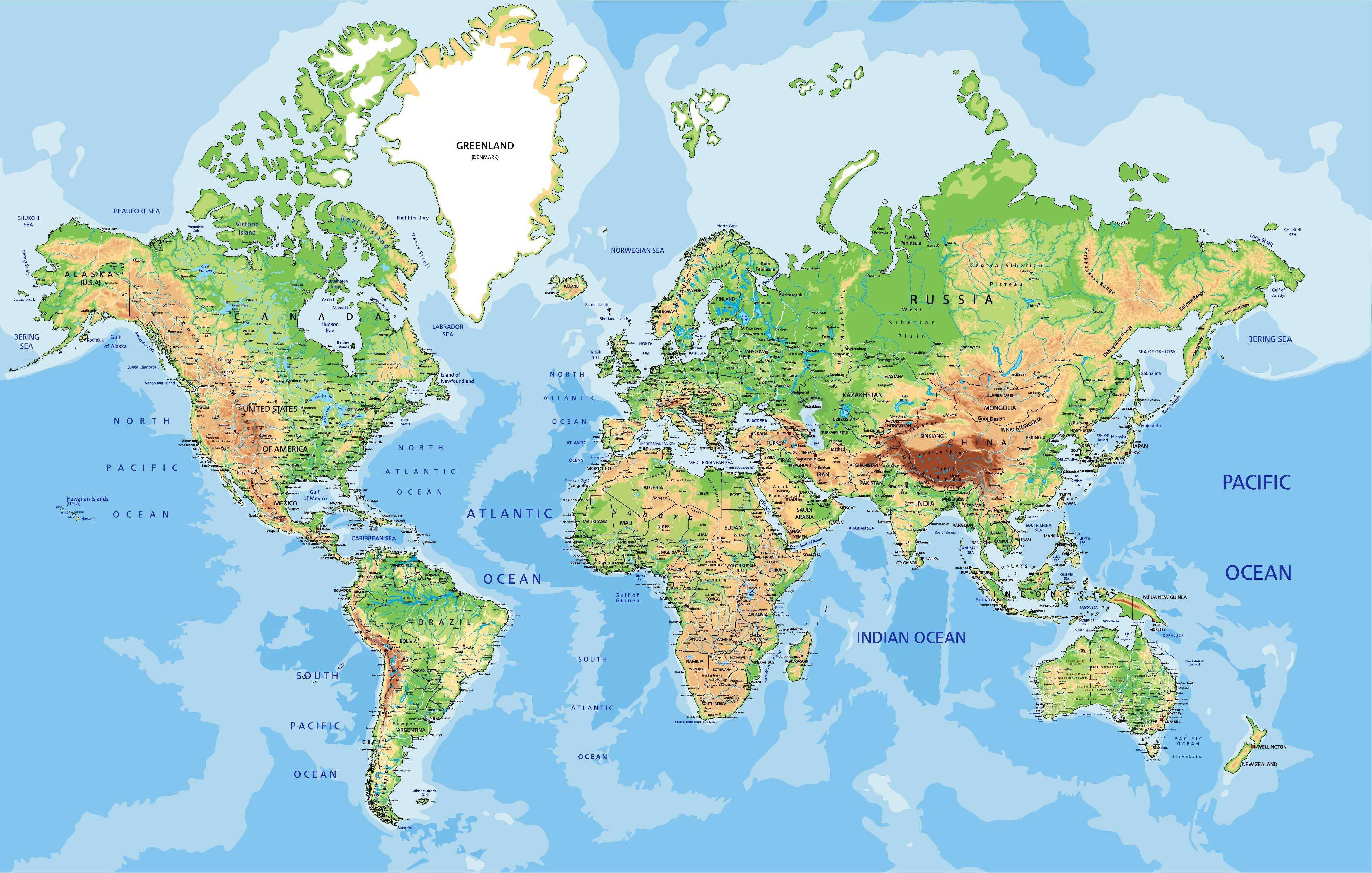 World Physical Map