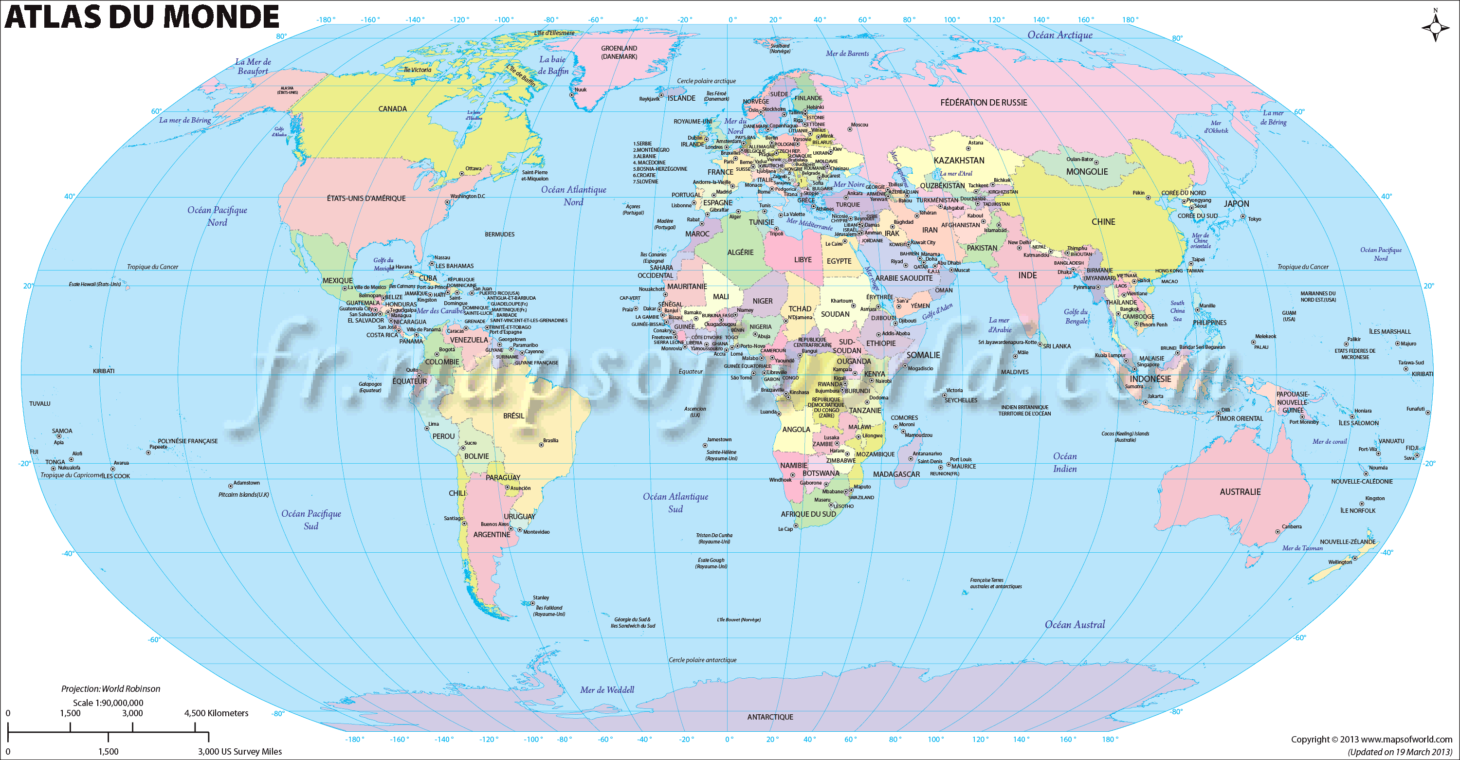 carte du monde en 1600 Atlas of World