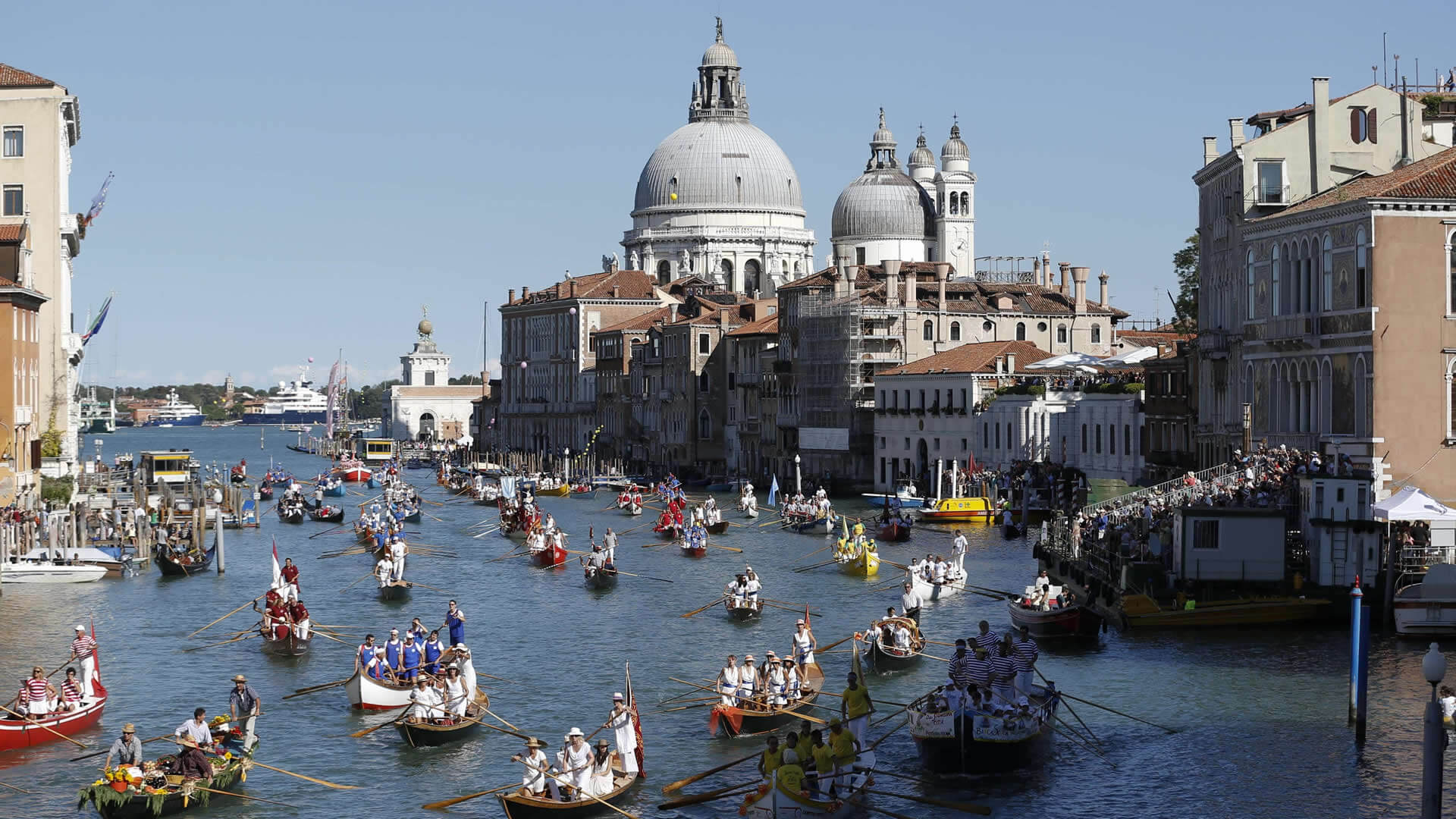 Gondoliers on the Grand Canal